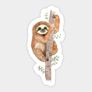 Sloth | Cute | Watercolor Sticker